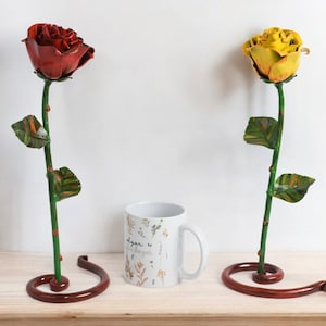 XL Hand-painted  Wrought Iron Rose