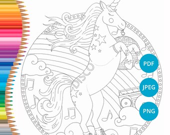 Roller Derby Unicorn Adult Coloring Pages Skating Printable Book Colouring Page Pdf