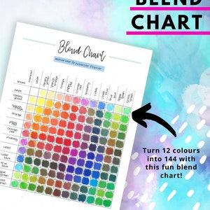 Color tracker, Colour tracker, Coloring book tracker, Colouring book tracker, Color chart, Pencil chart, Prismacolor chart image 5