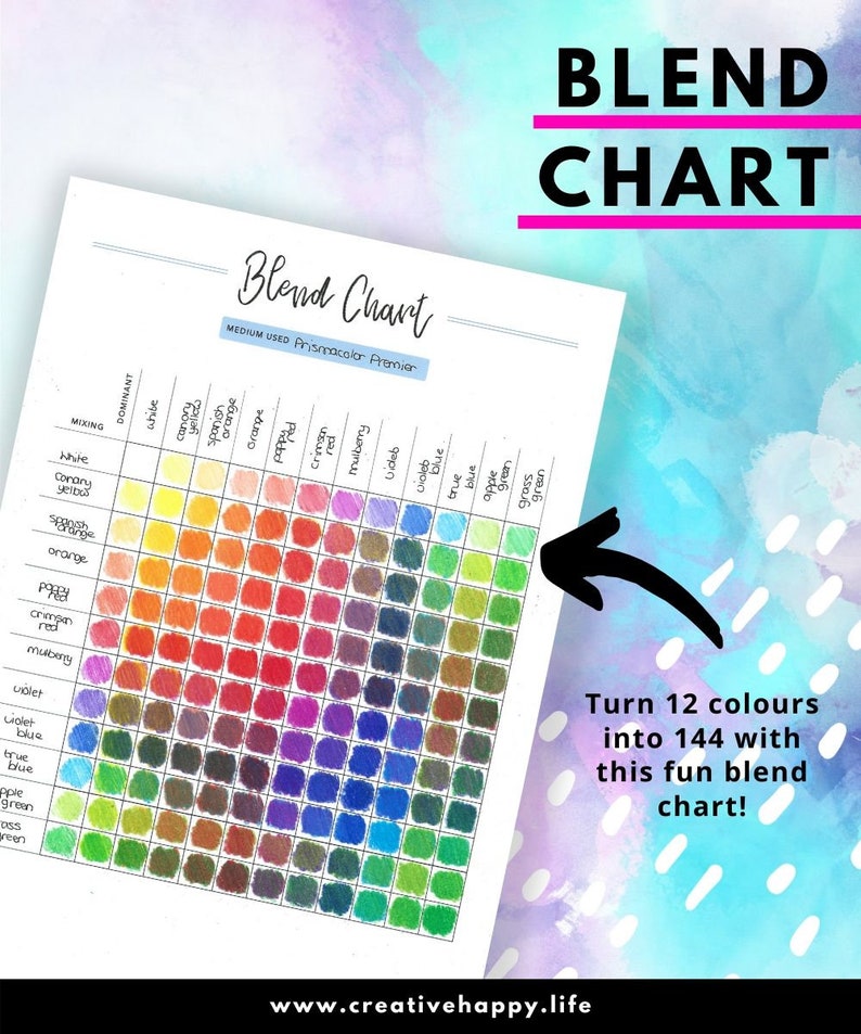 Color tracker, Colour tracker, Coloring book tracker, Colouring book tracker, Color chart, Pencil chart, Prismacolor chart image 5