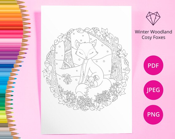 510 Top Winter Coloring Pages Adults Pdf  Images