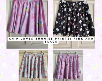 Fairy Kei Pastel Goth Bunny Love Skirts