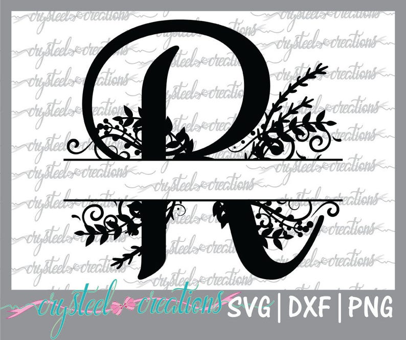 Download Letter R Split Monogram SVG PNG DXF Regal Split Alphabet | Etsy