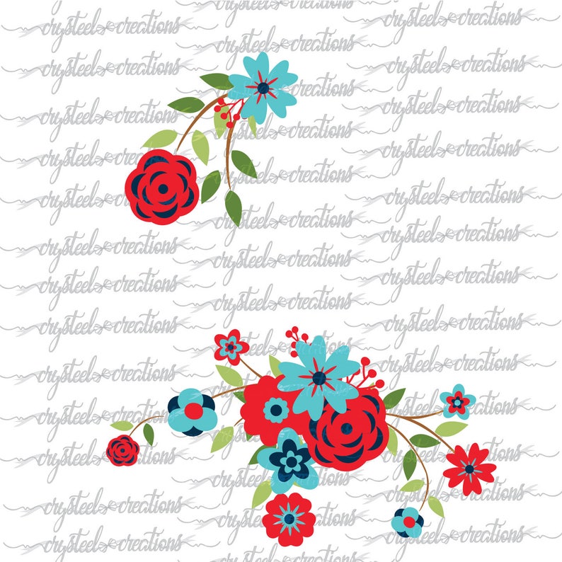Download Floral Anchor Anchor with Flowers SVG PNG Silhouette | Etsy