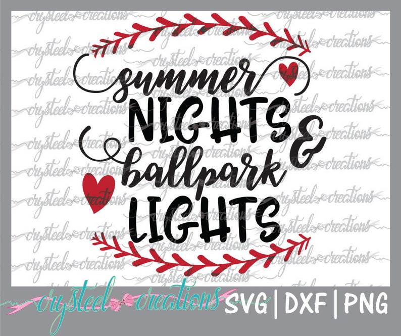 Download Art Collectibles Clip Art Dxf Silhouette Cut Instant Download Tshirt Svg Summer Nights Ballpark Lights Svg Baseball Svg Cut Files Cricut Baseball Laces Png