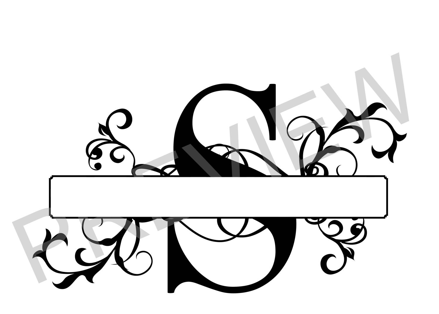 Download Split Monogram SVG Letter S Regal Split Alphabet Vector