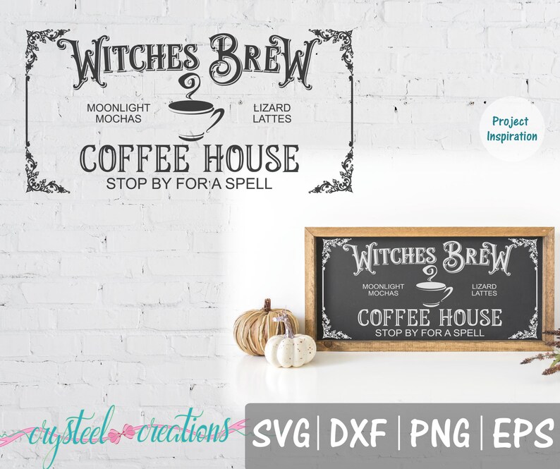 Download Witches Brew Coffee House SVG PNG DXF eps Cut File | Etsy