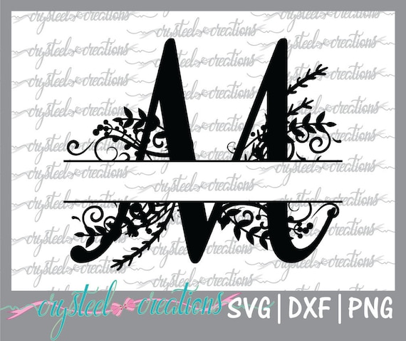 Letter M Split Monogram SVG PNG DXF Regal Split Alphabet | Etsy