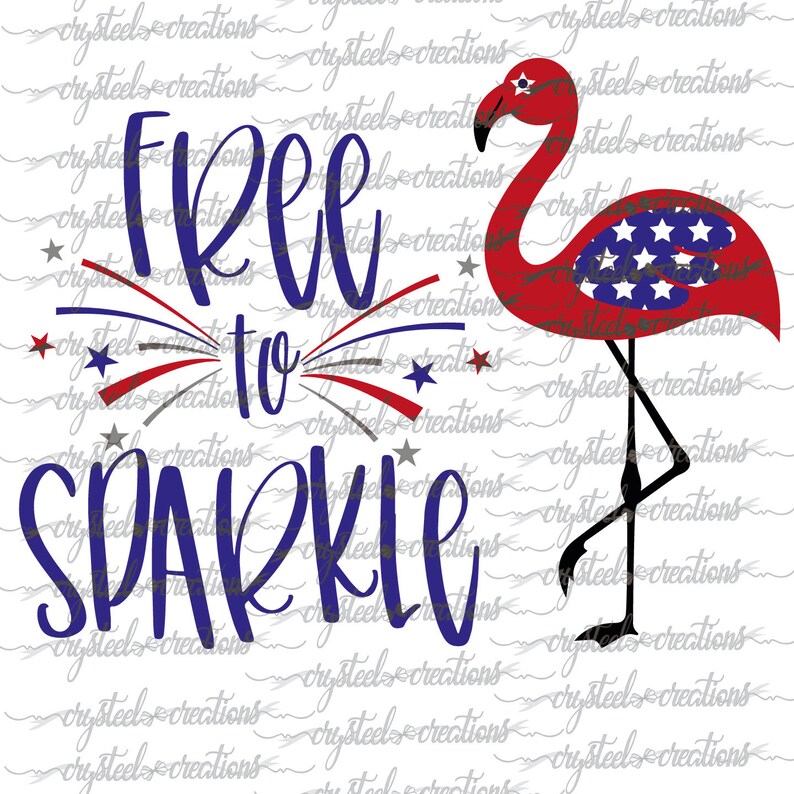 Download Free to sparkle flamingo SVG PNG DXF Silhouette Cut | Etsy