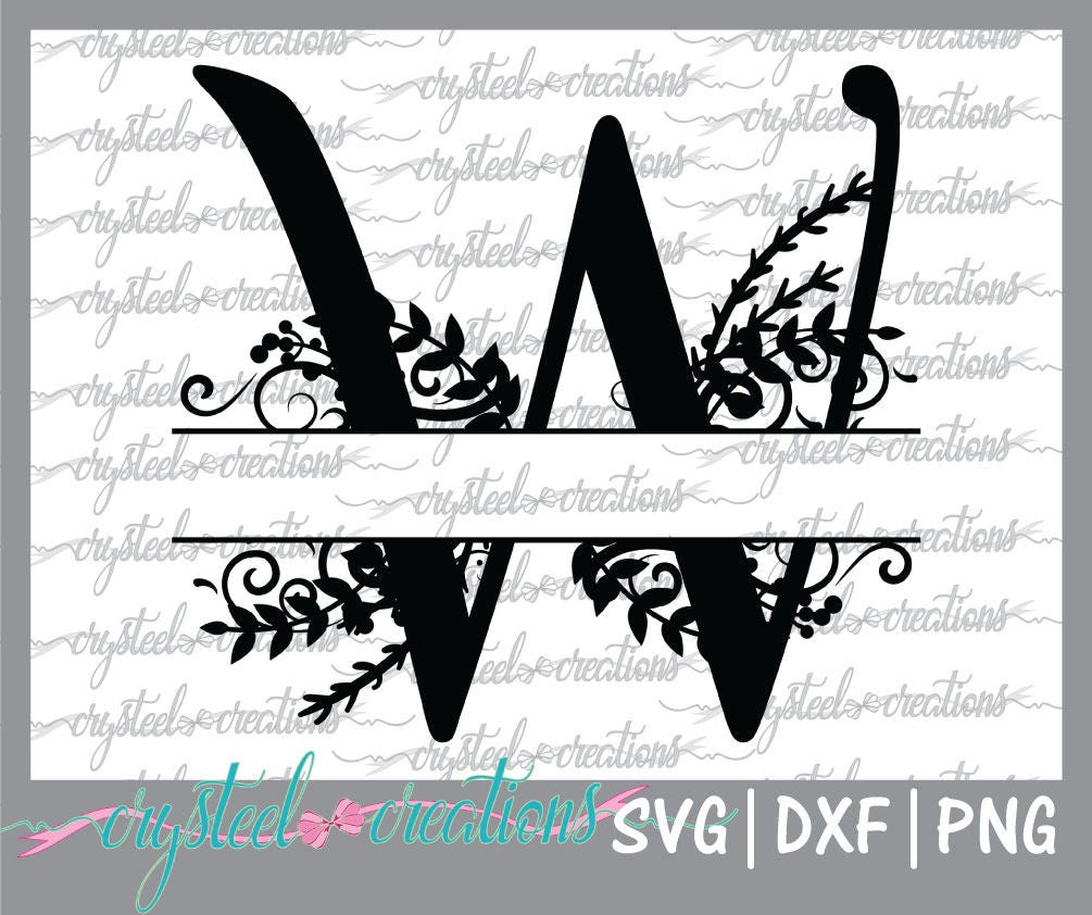 Download Letter W Split Monogram SVG PNG DXF Regal Split Alphabet ...