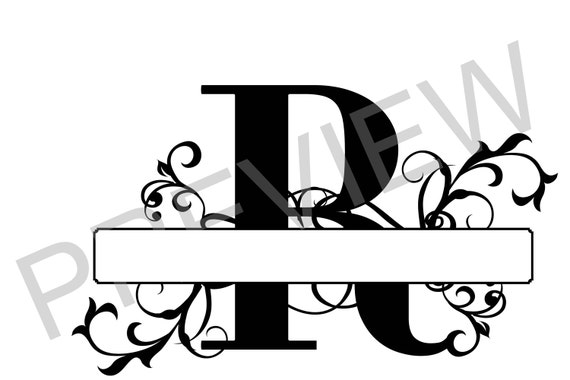 Download Split Monogram Svg Letter R Regal Split Alphabet Vector Etsy