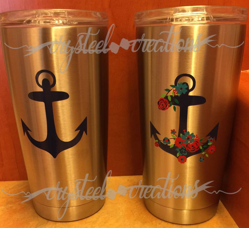 Download Floral Anchor Anchor with Flowers SVG PNG Silhouette | Etsy