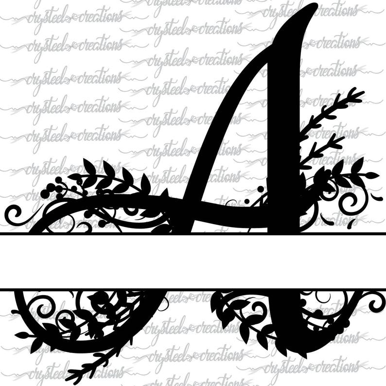 Download Split Monogram Whole Alphabet SVG Letter Regal Split ...
