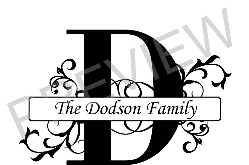 Download Split Monogram SVG Letter D Regal Split Alphabet Vector | Etsy
