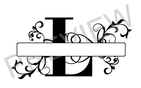 Download Split Monogram SVG Letter L Regal Split Alphabet Vector | Etsy