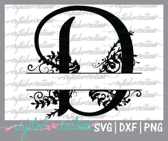 Letter D Split Monogram SVG PNG DXF Regal Split Alphabet | Etsy