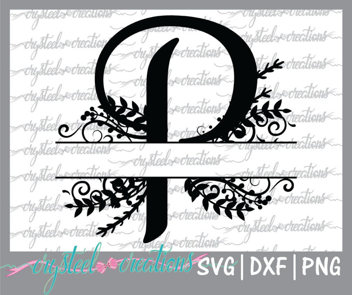 Download Letter P Split Monogram SVG PNG DXF Regal Split Alphabet ...