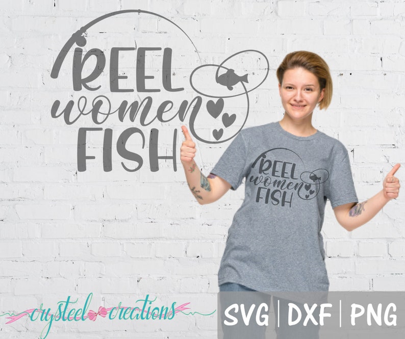 Download Reel Women Fish SVG DXF PNG silhouette cricut cut file | Etsy