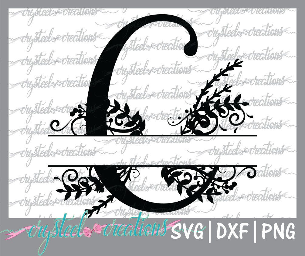 Download Letter C Split Monogram SVG PNG DXF Regal Split Alphabet ...