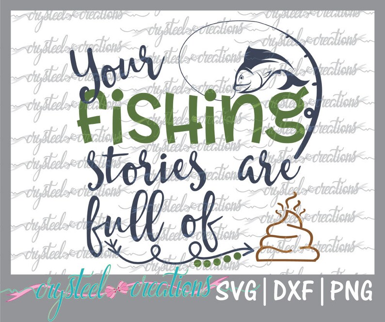 Download Fishing Stories SVG PNG DXF Silhouette Cricut Toilet | Etsy