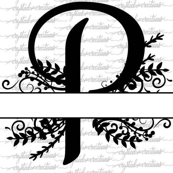 Download Letter P Split Monogram Svg Png Dxf Regal Split Alphabet Etsy