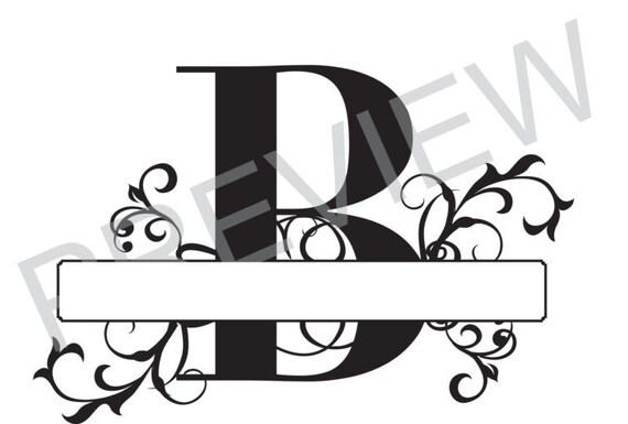 Download Split Monogram Svg Letter B Regal Split Alphabet Vector Etsy