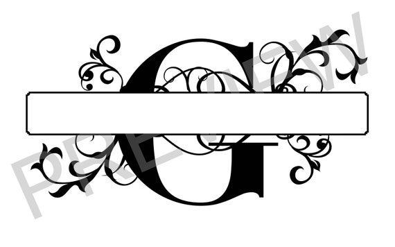 Split Monogram Svg Letter G Regal Split Alphabet Vector Etsy