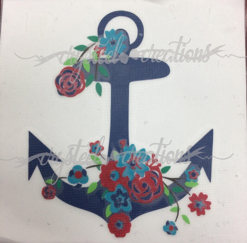 Download Floral Anchor Anchor with Flowers SVG PNG Silhouette | Etsy