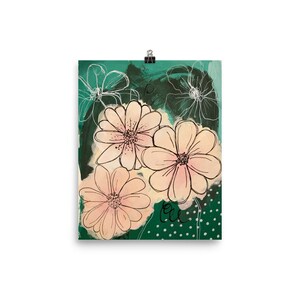 Abstraktes Blumen Poster