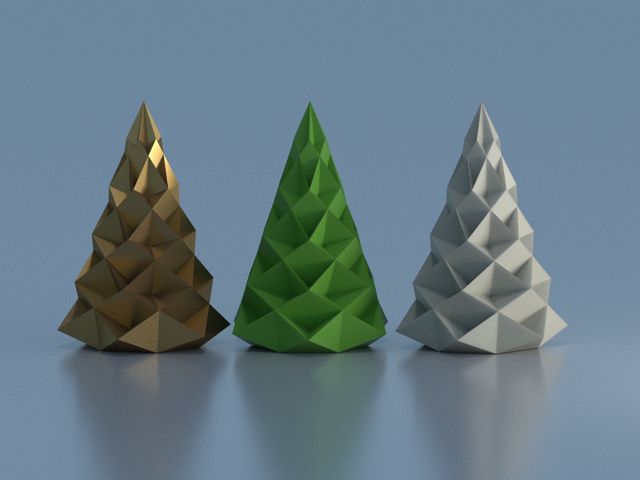 Papercraft Christmas Tree, Low Poly Christmas Tree Template, New Year ...