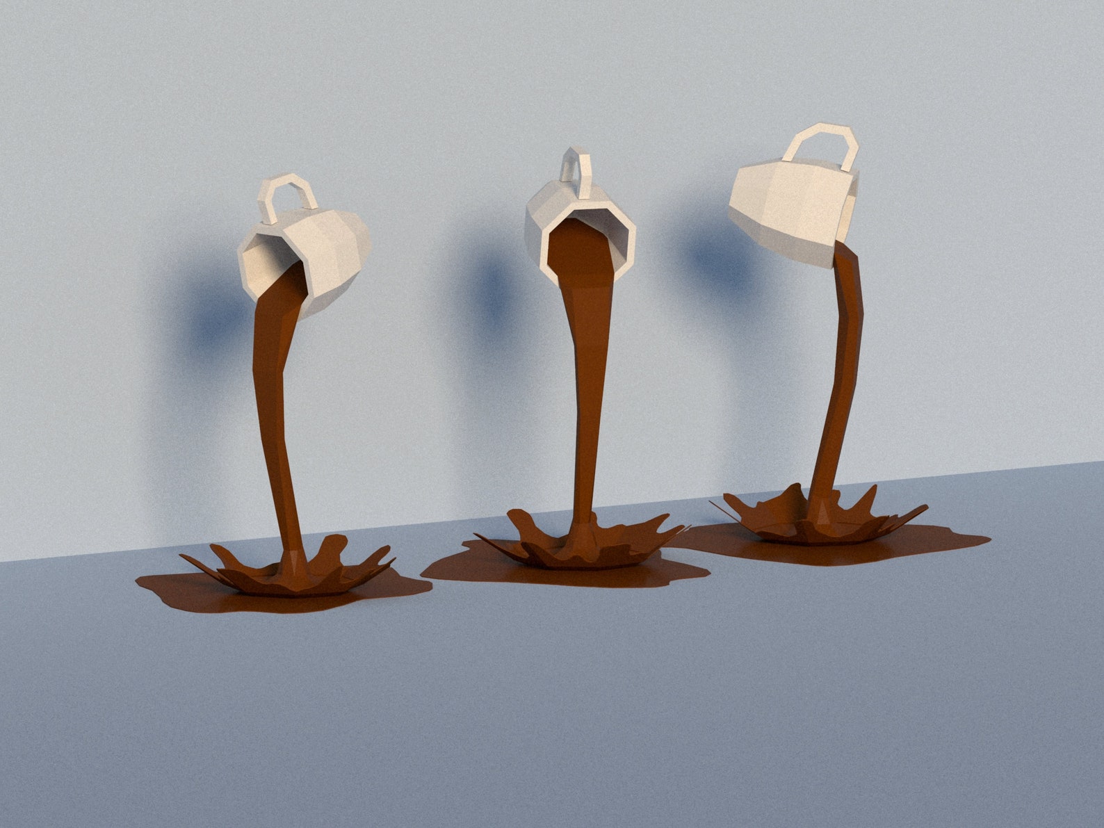 Papercraft 3d Cup of Coffe, Low Poly Papercraft Coffe Cup Template ...