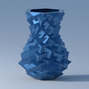 Papercraft 3D Blumenvase digitale Vorlage für Dekoration zu Hause, Low Poly Stil Blumenvase, Origami Möbel, PDF Vorlage Bild 4