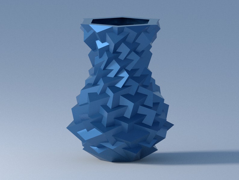 Papercraft 3D Blumenvase digitale Vorlage für Dekoration zu Hause, Low Poly Stil Blumenvase, Origami Möbel, PDF Vorlage Bild 4