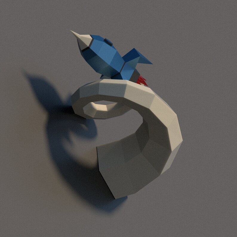 Papercraft 3D Flying Rocket Template PDF Printable Download - Etsy