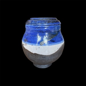 Handmade Blue Ceramic Keepsake Urn | Keepsake for Ashes | Keepsake Cremation Urns | Pet Keepsake | Wabi Sabi Urn | Unique keepsake