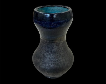 Handmade Raku Pottery Vase: Wabi Sabi Ceramic Urn, Home Decor