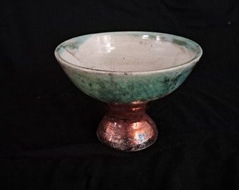 Raku Handmade Smudge Bowl | Rustic Copal Burner | Ceremonial Chalice For Rituals | Raku Copalero For Shamans | Resin Burner | Mexica