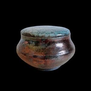 Unique Artistic keepsake | Handmade Jewelry Box | Custom Ceramic Urn | Cremation Urn For Human Or Pet Ashes | Wabi Sabi Urn | Raku Pottery