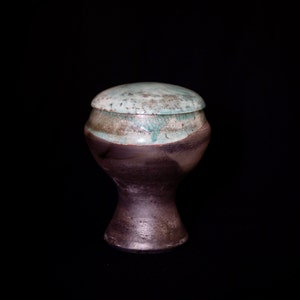 Turquoise  Cremation Urn | Artistic Unique Urn | HandCrafted Unique Urn  | Custom Unique Urn For Ashes | Cremation Urn | Pet Urn | Raku Urn