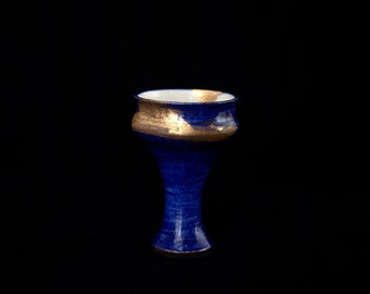 Blue Raku Handmade Smudge Bowl | Rustic Copal Burner | Ceremonial Chalice For Rituals | Raku Copalero For Shamans | Resin Burner | Mexica