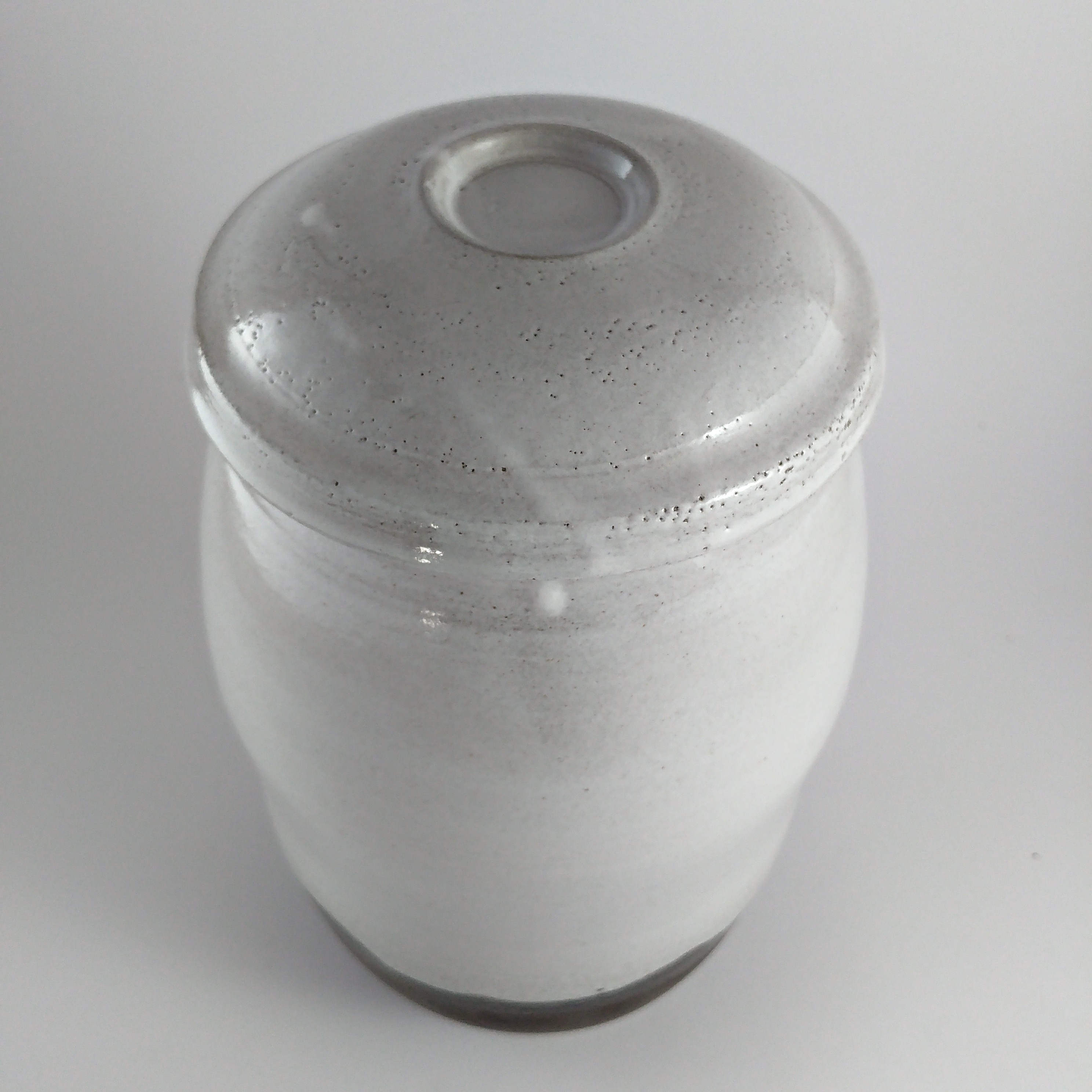 White Ceramic Urn for Human Ashes Modern Cremation Urns One of a Kind