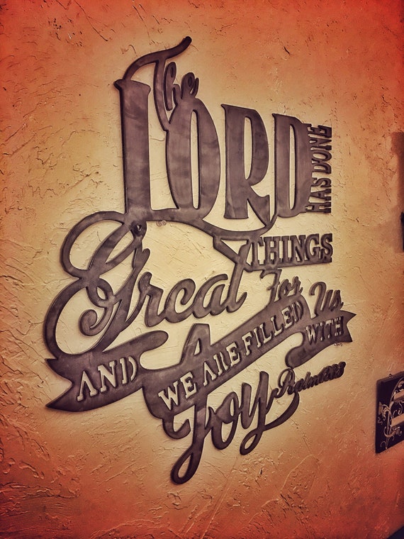 Metal scripture wall art Psalm 1263 Etsy