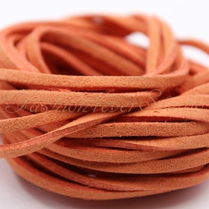4 Meters 2.5x1.5mm Faux Suede Cord, Faux Leather Cord, Leather Beading String, Beading Supplies, Jewelry Supplies