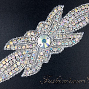Kristall AB Strass Applikation, Braut Gürtel Applikation, Braut Gürtel Applikation, Kristall Perlen Applikation, Braut Accessoires