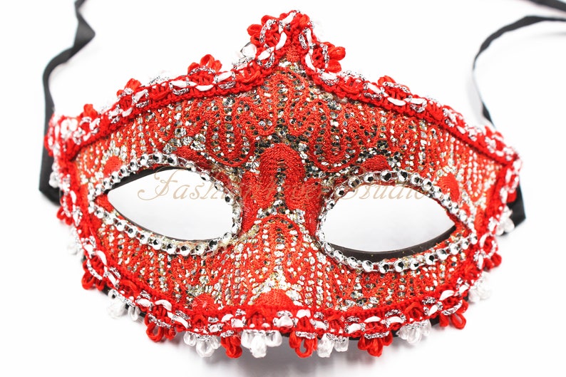 Red Masquerade Mask, Lace Mask, Wedding Masks, Dance Masks, Masquerade ...