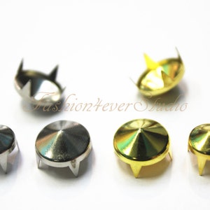 100pcs Silver/Gold Studs, 8mm 11mm Metal Studs, Rivets Studs Spikes, Leather Craft Accessories, Craft Supplies