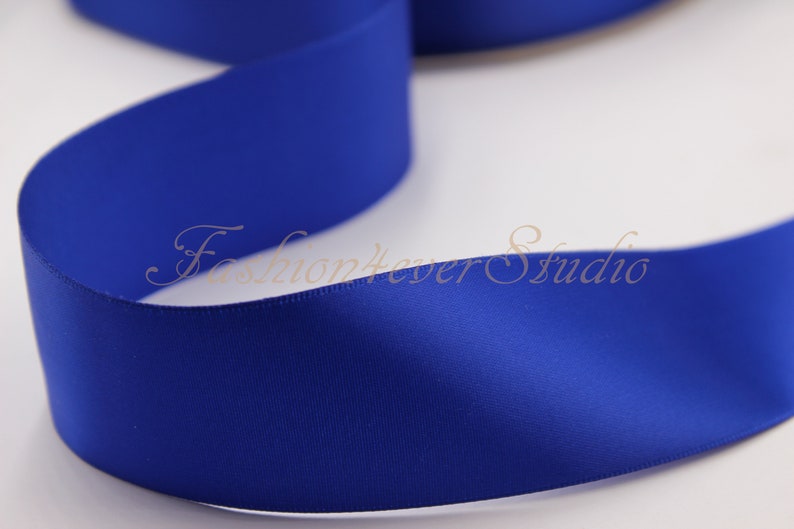 Wedding Decoration DIY Art Crafts 2 Yards Single Face Royal Blue Satin Ribbon 1 inch1.5 inches2 inches Wide Satin Ribbon
