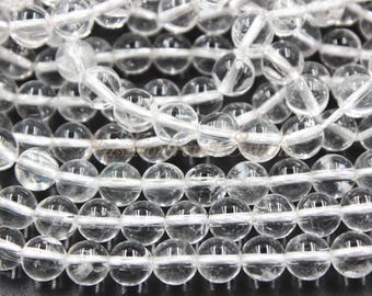 Clear Quartz Beads, 6mm 8mm 10mm 12mm Full Strand 15.5 inches, Gemstone Beads, Beading Suppliers, Jewelry Suppliers