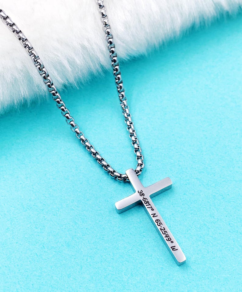 Customized Cross Necklace, Stainless Steel Cross Necklace, Custom ...