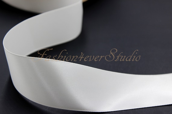2 Yards Single Face White Satin Ribbon, 1 Inch/1.5 Inches/2 Inches Wide  Satin Ribbon, Wedding Decoration, DIY Art Crafts 